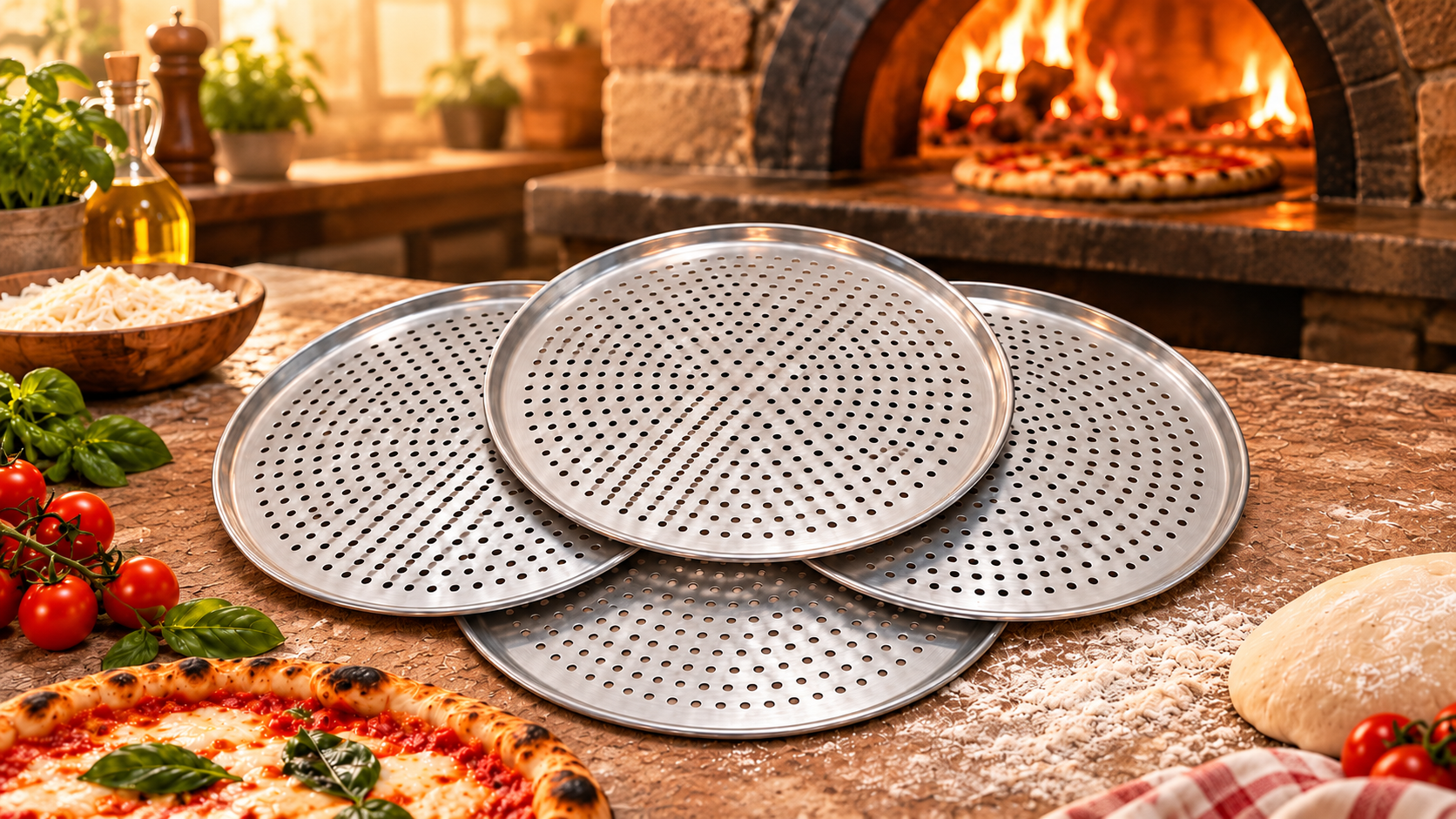 Delikli Pizza Tavaları